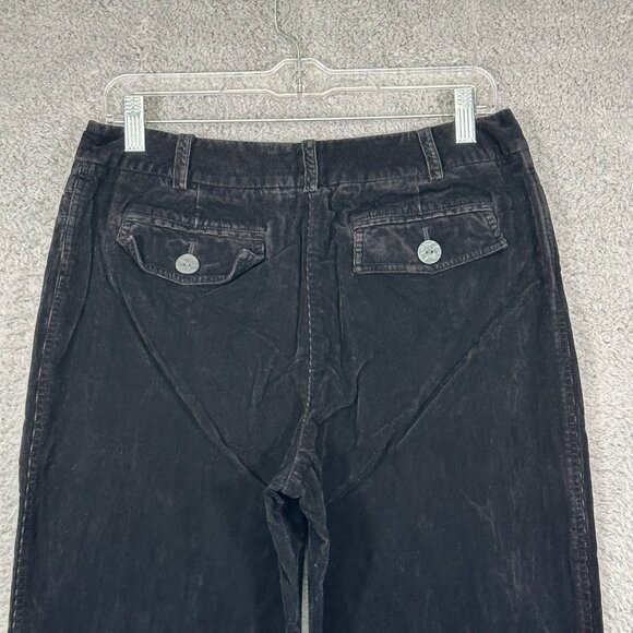 J. Jill Womens Corduroy Pants Size 10 Black Stretch Pockets Straight Leg - Picture 4 of 11